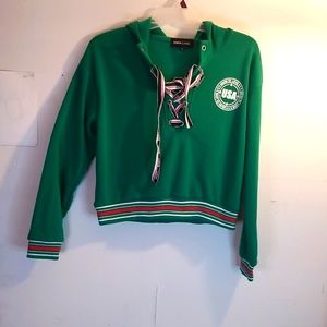 Women's cropped top hoody size petite lg